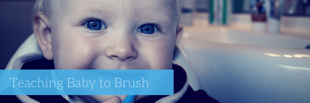 teaching baby to brush